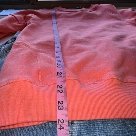 Iceburg Sweatshirt Womens S Coral Cotton Blend Fleece Long Sleeve Pullover - Picture 14 of 14